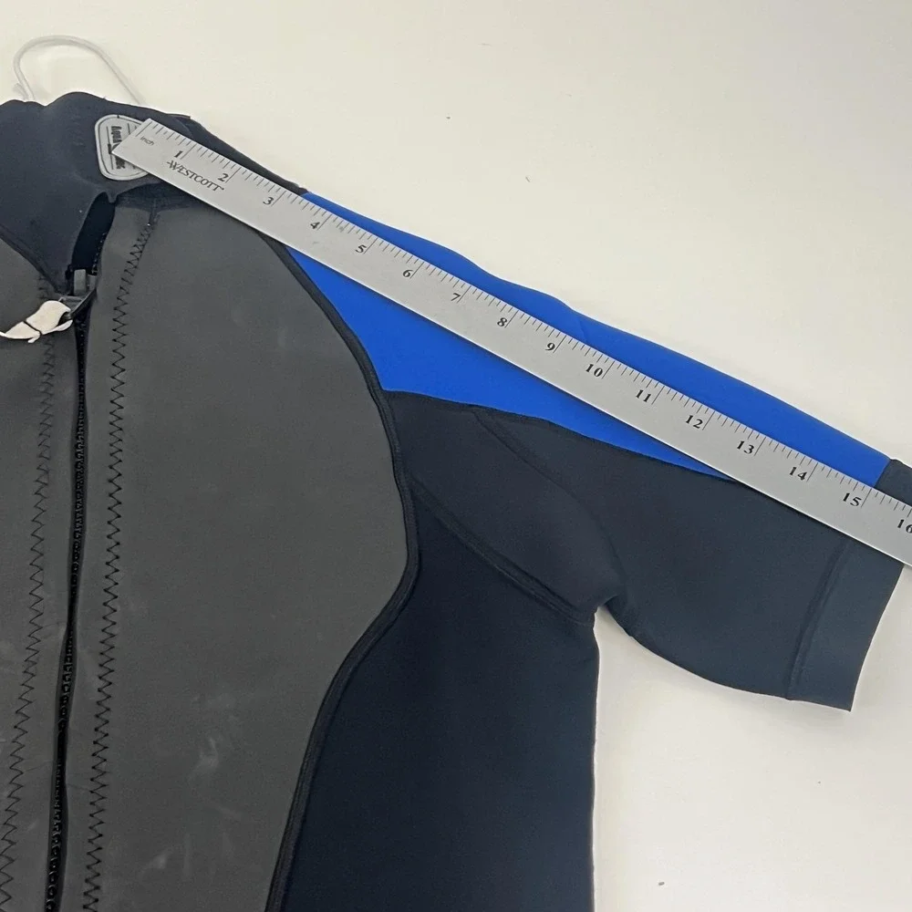 Aqua Lung Sport Plunge 3mm Mens Shorty Wetsuit Medium Blue Black Surf Dive